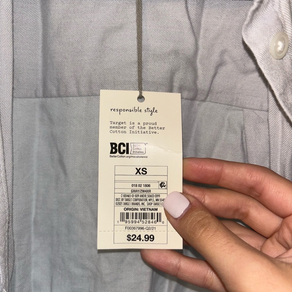 Light blue button down top - Picture 4 of 4